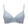Wireless Cross Comfortable To Molded Cup Lavender Blue [Lucian] Bra, Mesh, Breathable, Wear, Bra, Women's,