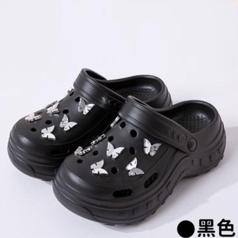 New thick-soled slippers women wear non-slip and wear-resistant cute cartoon eva slippers hole shoes wholesale