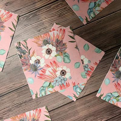 New Flowers and Plants Series Party Birthday Paper Towels Colorful Printed Napkins and Western Restaurant Creative Paper Towels