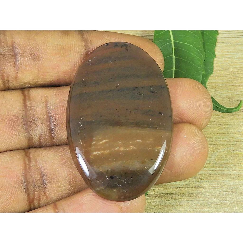 30X48X04MM Natural Honey Dendrite Oval Shape Cabochon Loose Gemstone 63Cts. SK-3449