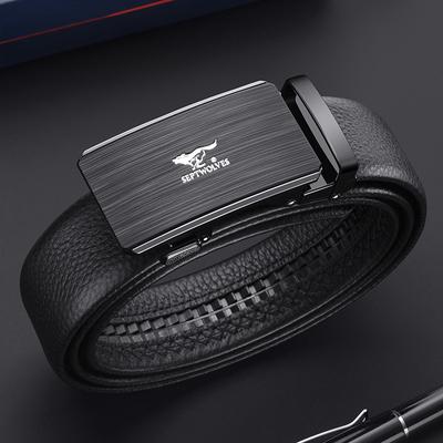 Belts for Men's Business Automatic Buckle Belt Head Layer Cowhide Belt Gift Belt