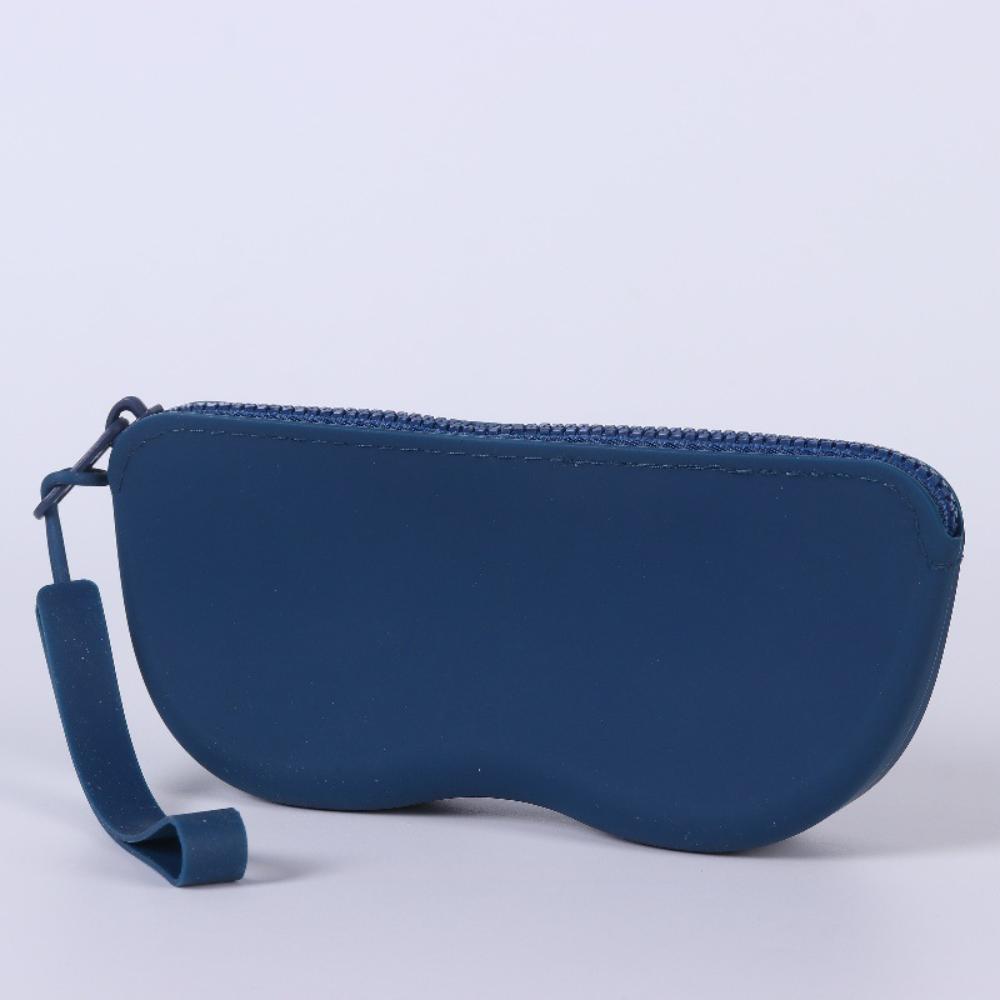 Soft Silicone Zipper Glasses Bag Storage Waterproof Bag Cosmetic Coin Bag Case For Women Girls Candy Color Dustproof Glasses Box