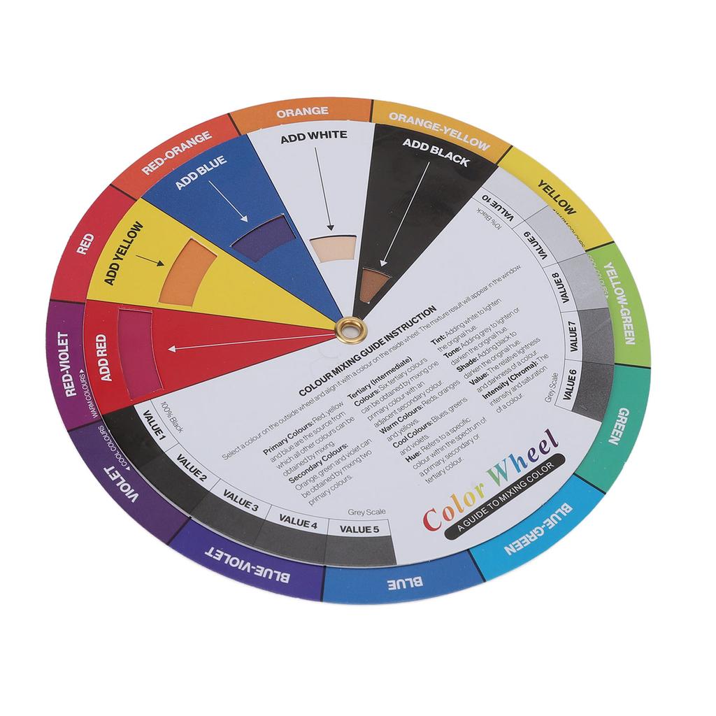 13cm Diameter Tattoo Color Wheel Chart Prevent Discoloration Tattoo Pigment Mixing Guide