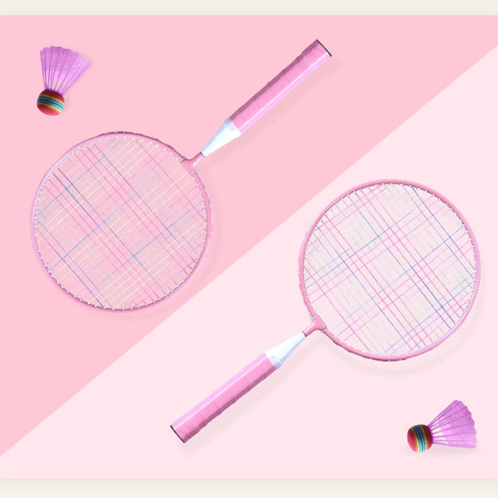 Children"s Badminton Racket Set Elementary School Students Outdoor Sports Badminton Racket Pink