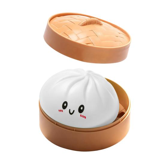 Steamed Bun Squeeze Toy, Cute Dumpling Stress Relief Ball, Slow Rising Decompression Toy for Desk, Kawaii Fidget Gift