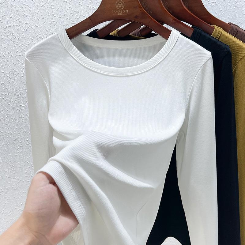 Modal Long-sleeved Women's Summer New Slim-fitting Round Neck Inner Bottoming Shirt Versatile Top