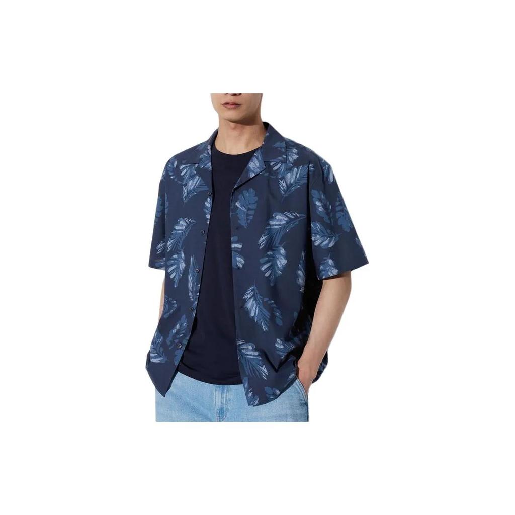UNIQLO Shirts Men's Navy Blue Moderate Other (Unisex) Shirts 467513 69