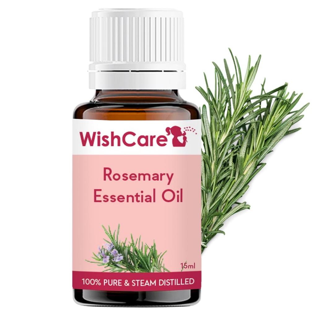 WishCare Rosemary Essential Oil 15 Ml Pure Natural Aromatherapy Oil for Hair Growth Skin Care Relaxation Diffuser Massage Use