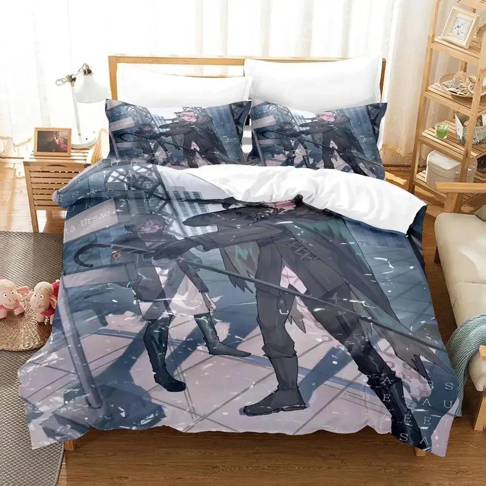 Elegant Lightweight king Queen Quilt Comforter Home Textiles For 3D Anime Arknights Bed Size Boys Adult