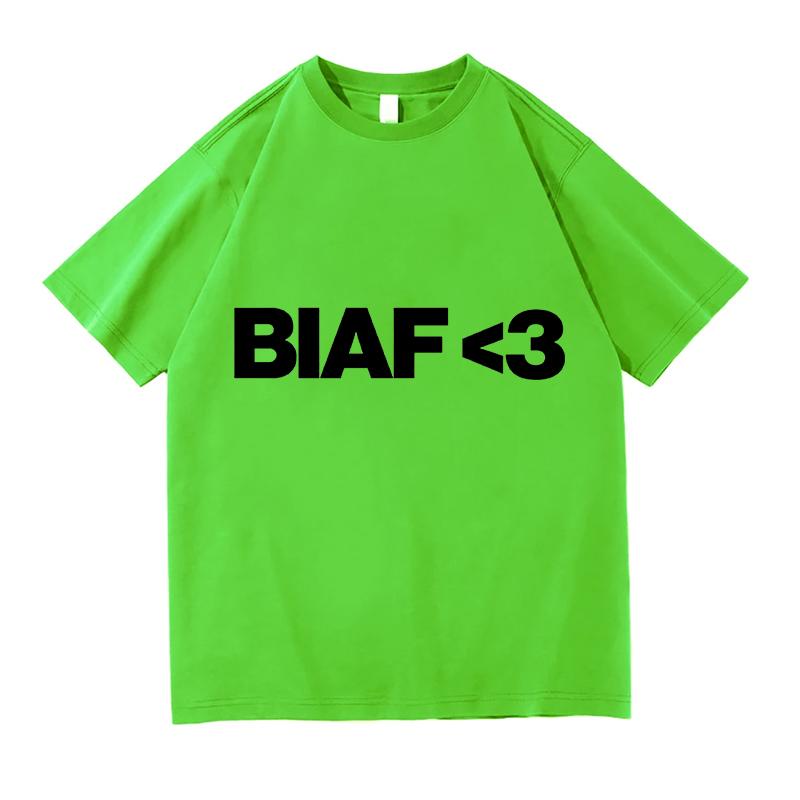 2026 Young Miko BIAF T-Shirt Lustige Fan-T-Shirts Freizeit Reiner Baumwolle Kurzarm Rundhals-T-Shirts Ästhetische Kleidung Streetwear