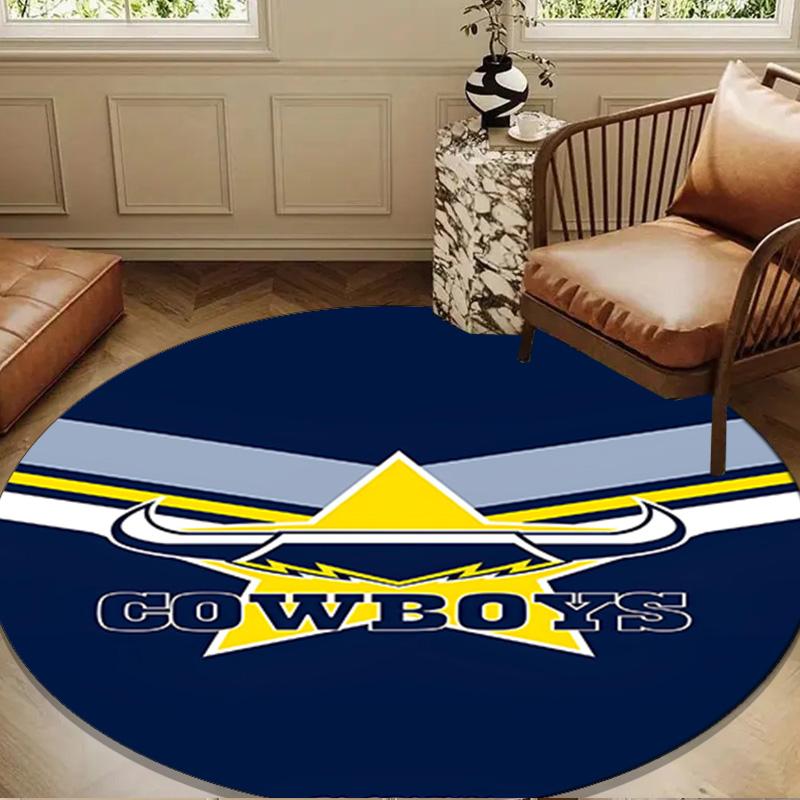 North Queensland Rugby Round mat Home Decor, Chair rug For livingroom,Bedroom, doormat home decor Birthday Gift Christmas Gifts