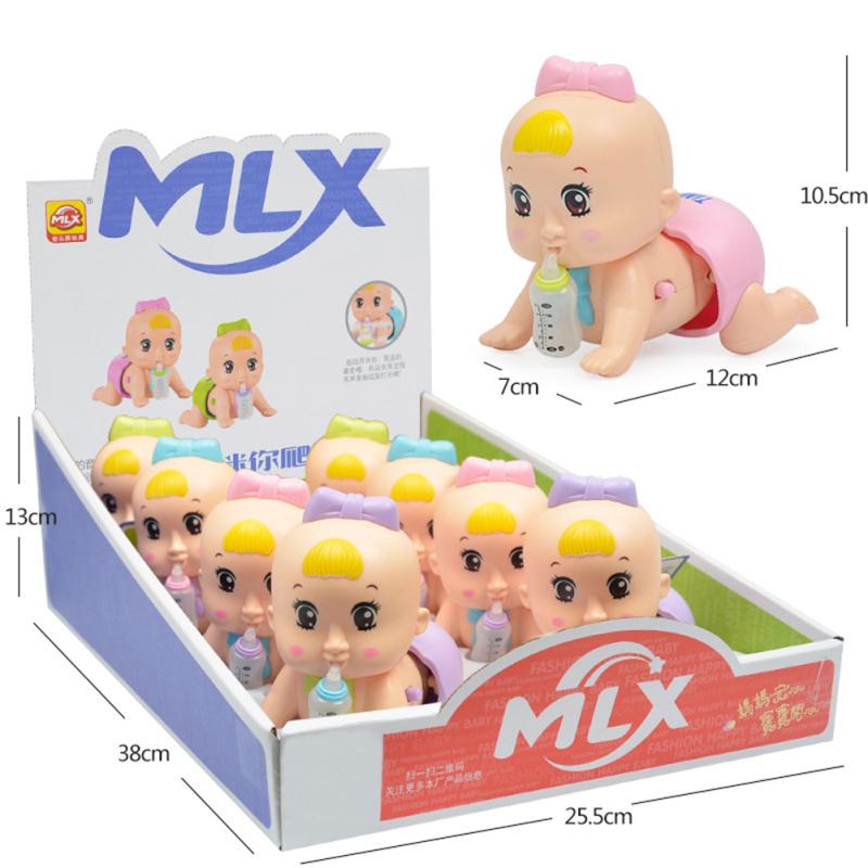 Elektryczna muzyka, lalka do raczkowania, nakręcana, lalka do raczkowania z butelki dla niemowląt, zabawka dla dziecka, prezent na przyjęcie dla dzieci