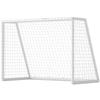 Football goal, sturdy net, plastic frame, pegs, 180L x 92W x 124H cm, white