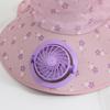 USB Charging Solar Fan Cap Anti-UV Cooling Fan Hat Women Sun Hat Fisherman Hat  Summer Season