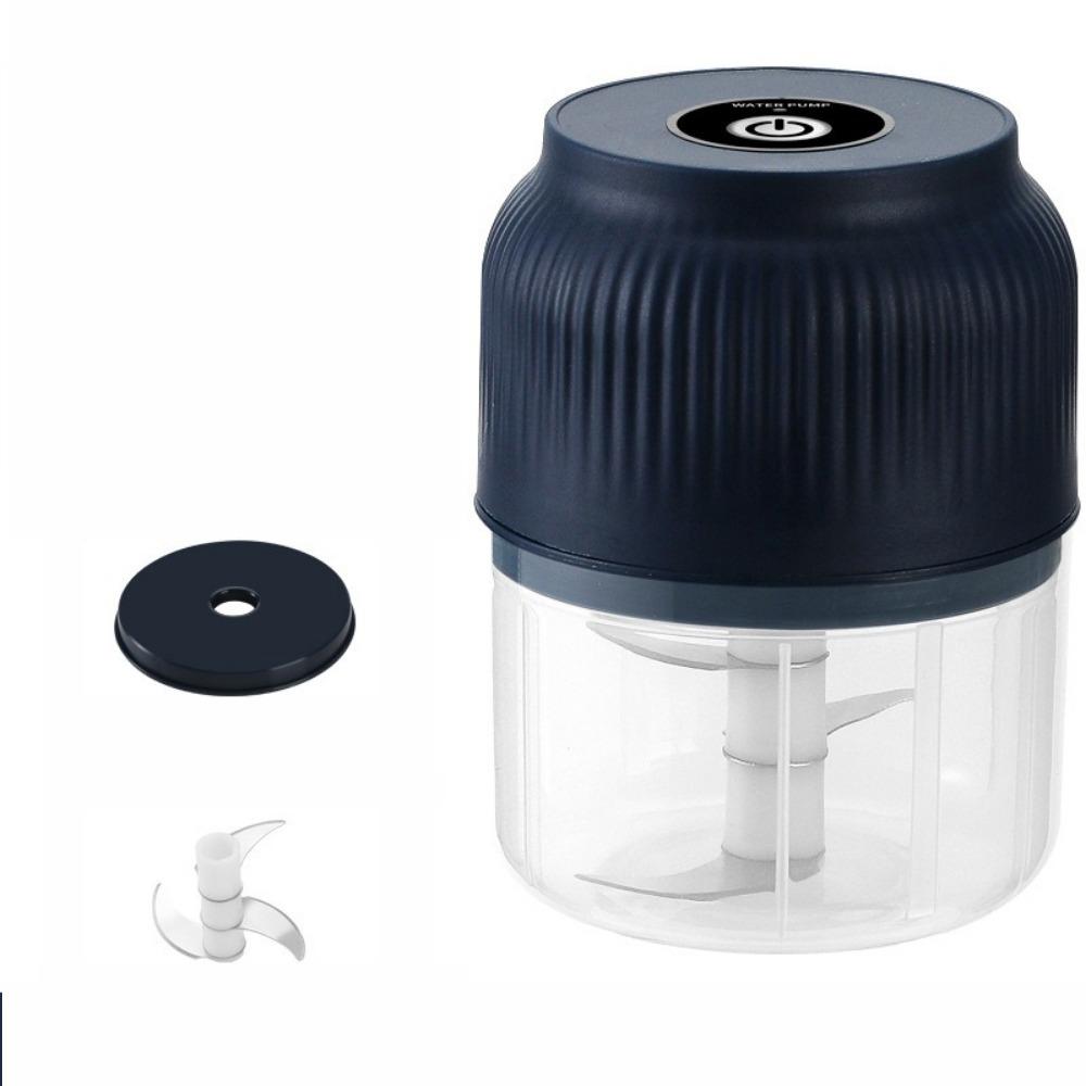 Portable Electric Garlic Masher Wireless Kitchen Food Chopper Garlic Crushing 300ml blue