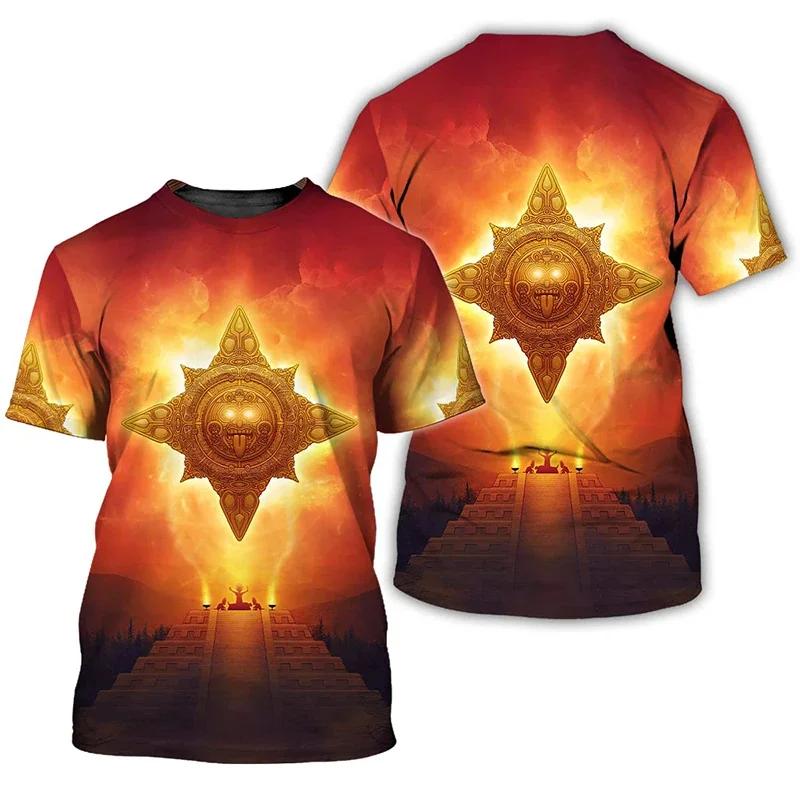 3D printed Mexican flag men's T-shirt  Mexican pattern T-shirt  Summer fashionable round-neck top  Good morning Koruku T-shirt