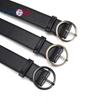 Round buckle PU leather belt women's jeans all-match decorative belt