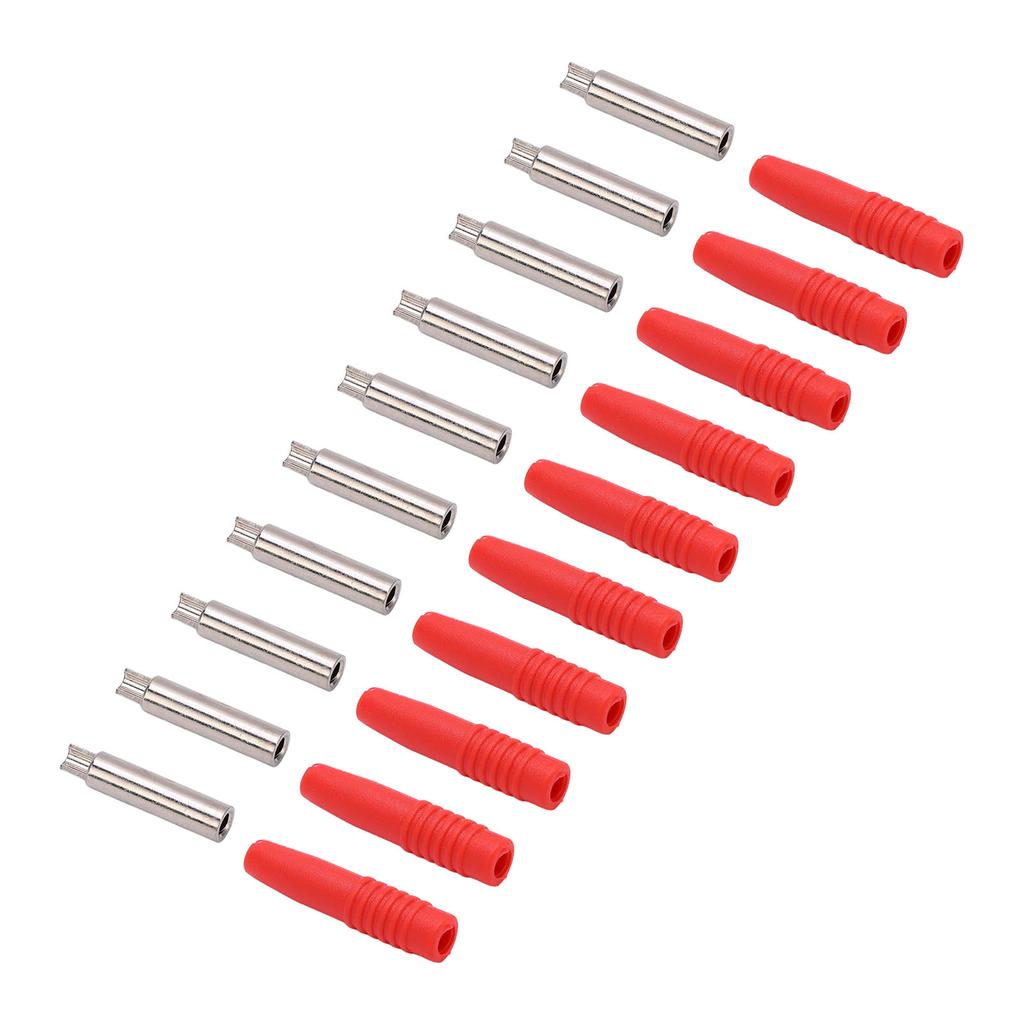 10Pcs Insulated 2mm Banana Plug Coupler with Protection Shrouded for Testing Equipment