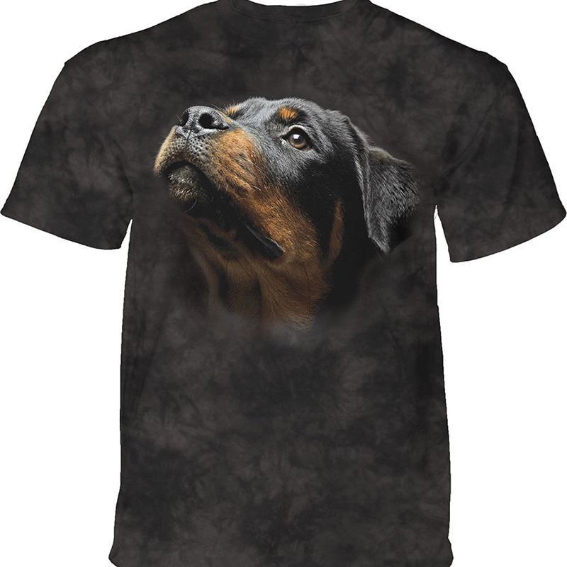Cute Dog Print T-shirt, Summer Fashion Short-sleeved Fun 3D Animal Print T-shirt, Men's Casual Loose Harajuku Style T-shirt.