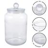 LEDMOMO 3L Glass Canister with Mason Jar Lid Kitchen Canister Food Storage Container Cylinder Bottle for Canned Grain Sugar Tea Coffee Transparent