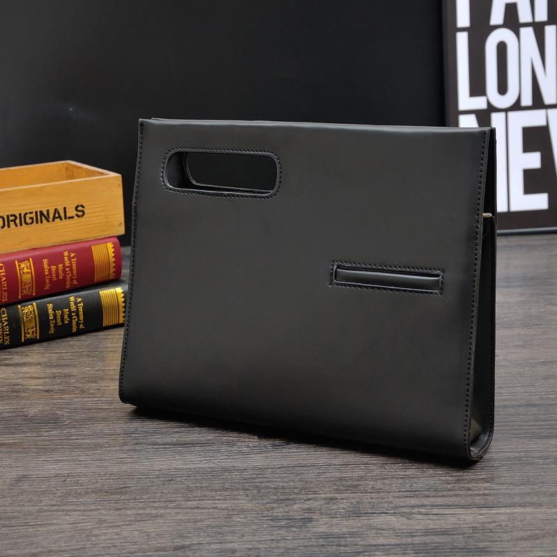 Men's One-shoulder Crossbody Bags Korean Retro Business Casual Car Stitching Waterproof Zipper Handbag