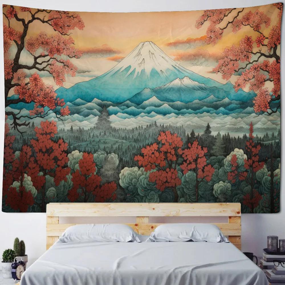 Natural Scenery Oil Painting Tapestry Home Wall Art Decoration Background Cloth Bedroom Living Room Dormitory Office Poster