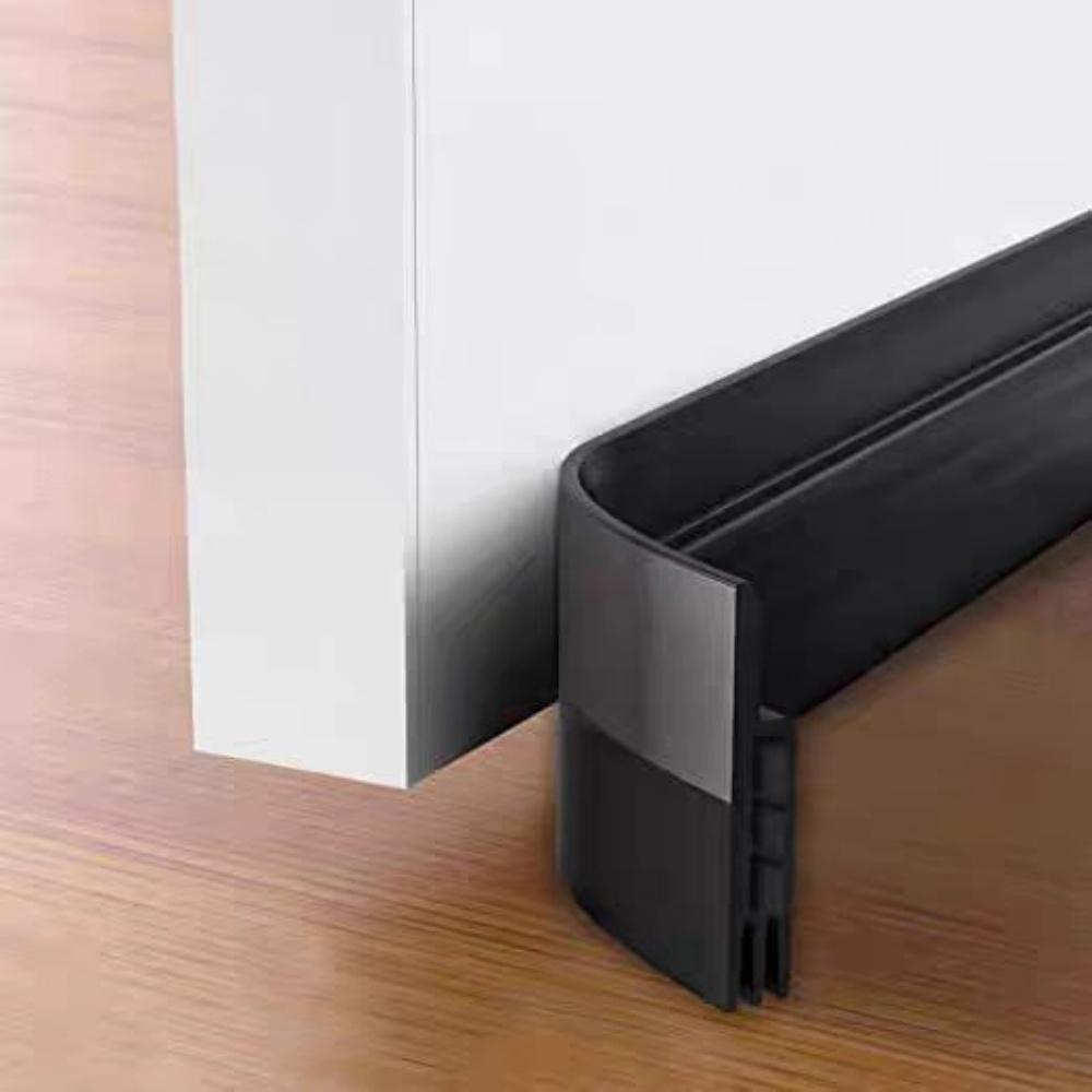 

1PC Interior Bottom Of Doors&Door Draft Stopper Sweep for Exterior,Under Door Seal Dust and Noise Insulation 1M чёрный
