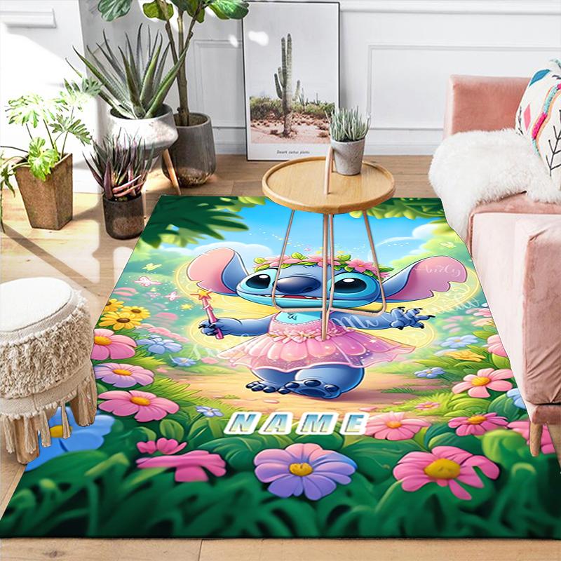 Custom 1Pc Stitch Flower Garden Rug Office Carpet Indoor Outdoor Entrance Doormat Nonslip Soft And Comfortable Living Room D916288