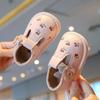 Soft-Soled Non-Slip Baby and Toddler Walking Shoes - Spring/Autumn Style Princess Squeaky Leather Shoes with Magic Tape for Girls.