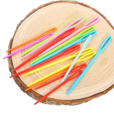 20 adet/paket Plastik İğne Örgü Araçları Ellerinize Zarar Vermez Kazak İğnesi Konfeksiyon Yapma Aksesuarları