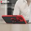 For Xiaomi Redmi 10C Shockproof Case Rotatable Bracket Case for Redmi 10C Metal Ring Holder Cover Non-slipTranslucent Hard Case