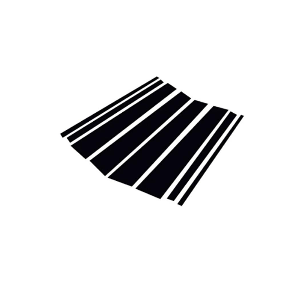 Car Door Window Trim Cover for Toyota Land Cruiser J200 LC200 V8 2008~ Carbon Fiber Silver Sticker Pillar Posts Accessories