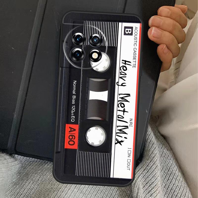 Vintage Magnetband-Kassettenhülle für OnePlus 12R 13R 10R 13s 13 12 11 10T 8T Nord CE 4 3 2 Lite N10 N20 N30 Nord 5 Abdeckung