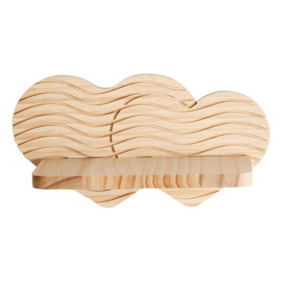 

Wall Plant Holder Wooden Heart Shaped Floating Shelf Indoor Wall Mounted Flower Pot Display Stand for Entryway Hallway Living Room Farmhouse Decor