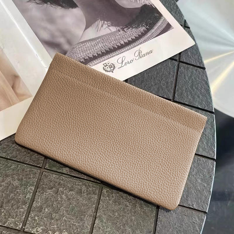 Self-Closing Long Wallet Artificial Leather Passport Driver's License Document Holder Data Cable Cosmetic Bag Storage
