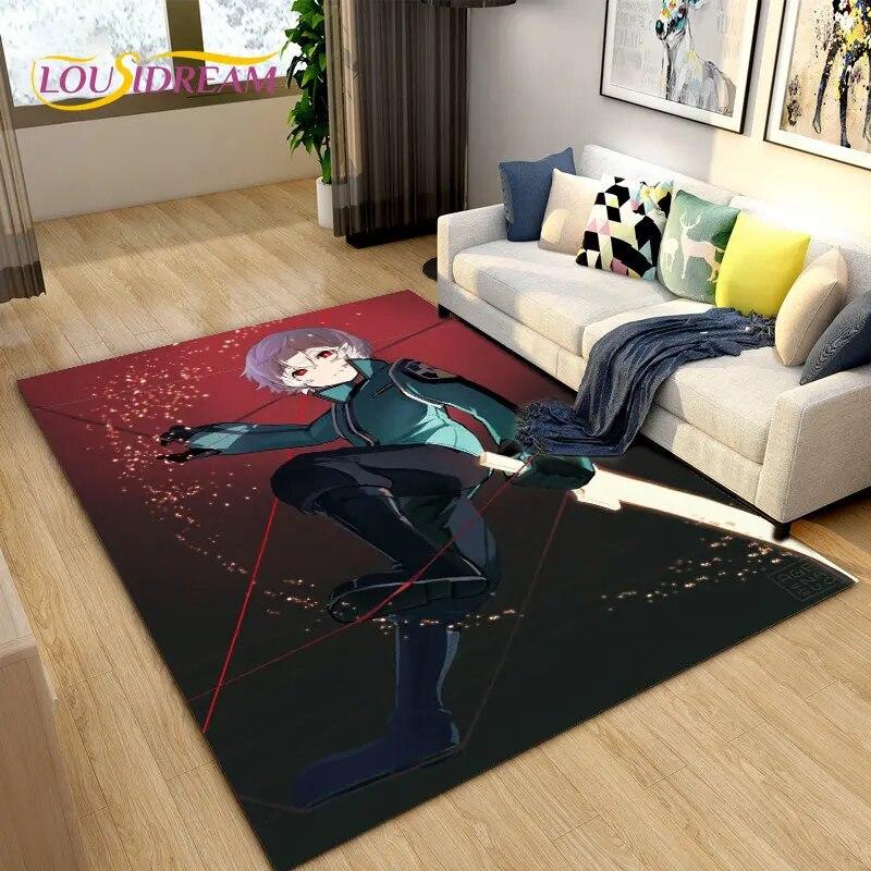 Tapete de área de desenho animado World Trigger Anime, tapete de carpete para sala de estar, quarto, sofá, capacho, decoração, crianças brincam, tapete de chão antiderrapante