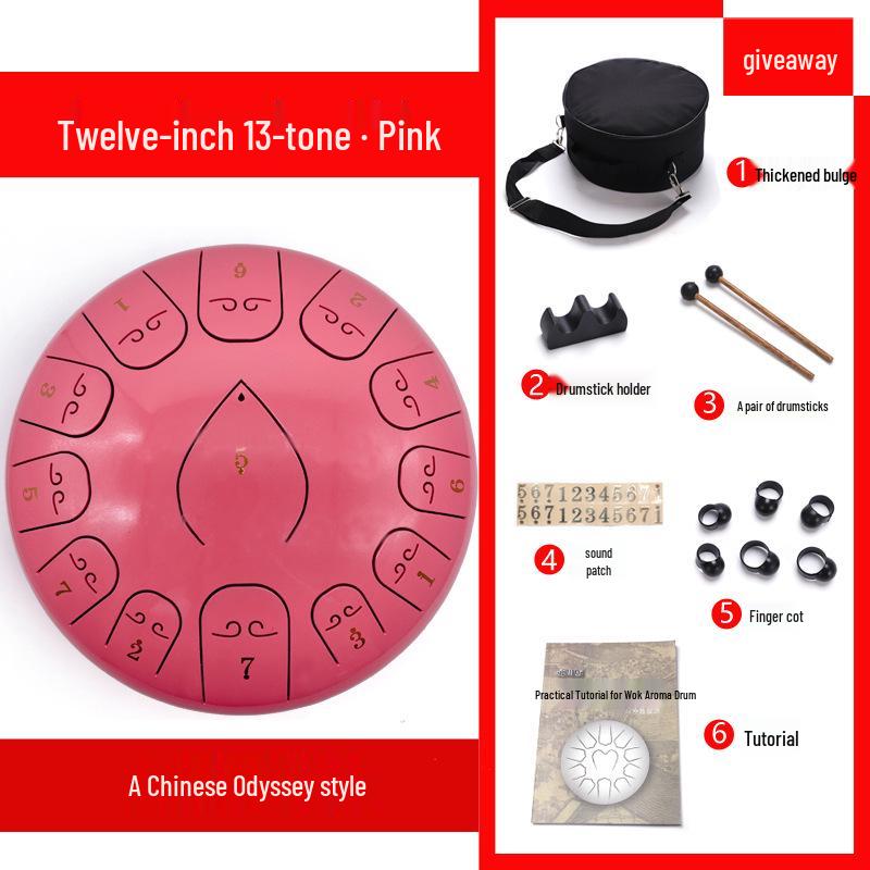 6-inch 11-tone Ethereal Steel Tongue Drum - Beginner to Professional Instrument for Kids & Adults