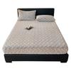 Bed Sheet with Elastic Band Single/Queen/King Fitted Sheet Mattress Cover Winter Warm Coral Fleece Fitted Bed Sheets for Bed