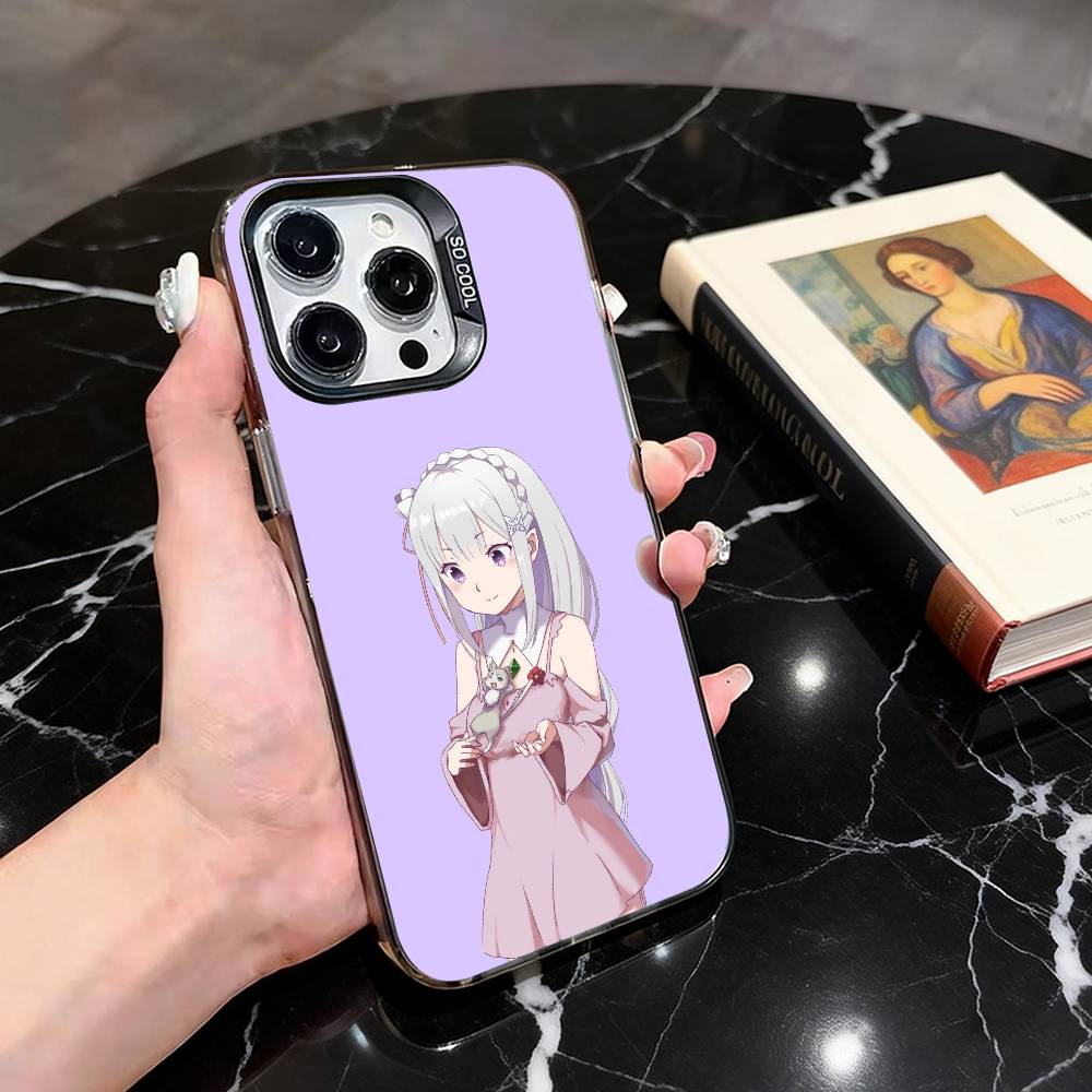 ReZero Starting Life in Another World Handyhülle Für iPhone 17,16,15,14,13,12,11 Plus,Pro Max,XS,Bunte Silberne Handyhülle