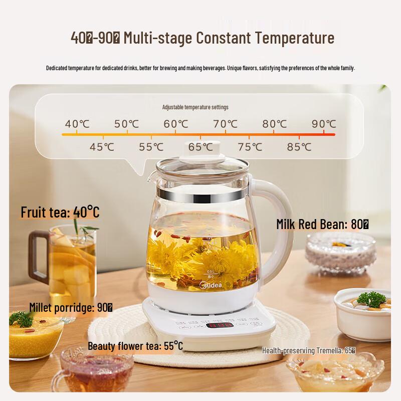 Midea 1.5L Smart Glass Health Pot