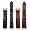Alligator Leather Strap For Cartier Solo Tank London Genuine Leather Black Brown Watch Band Men Women 16mm 18mm 20mm 22mm 24mm