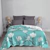 Floral Art Blanket For Sofa Bed Travel Floral Flowers Spring Leaves Leaf Vintage Blossom Seed Nature Natural
