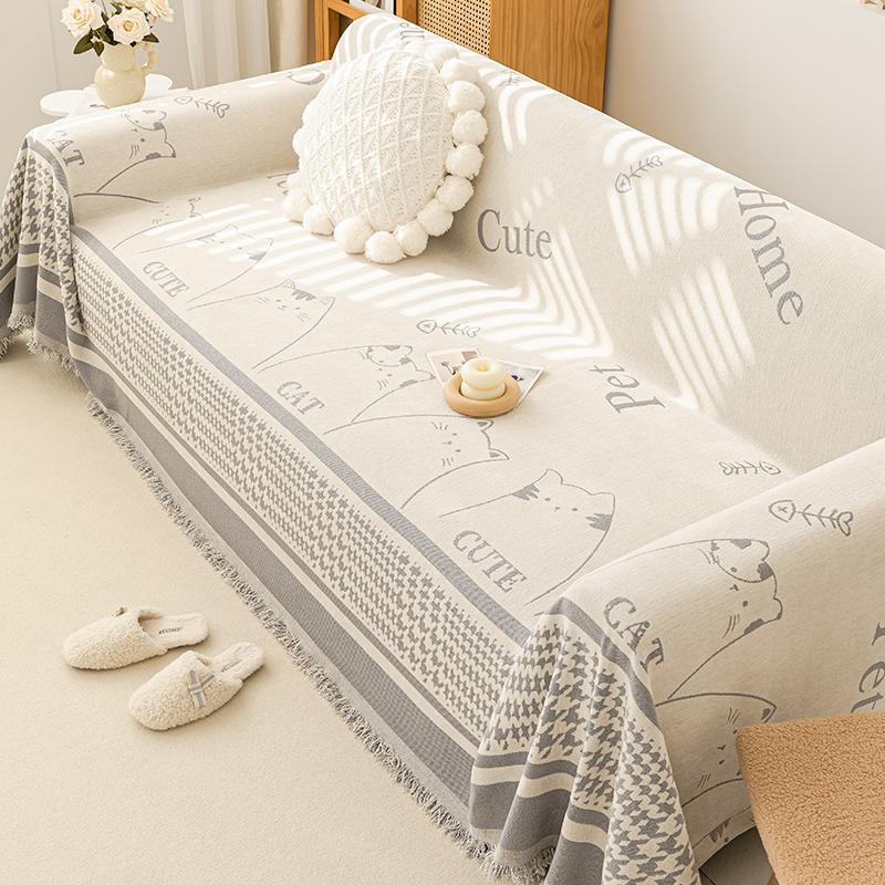 

Чехол для дивана из синели с узором «гусиные лапки», универсальный чехол для дивана с полным покрытием, универсальный кожаный чехол на четыре сезона, против царапин, расширенный 180*130cm