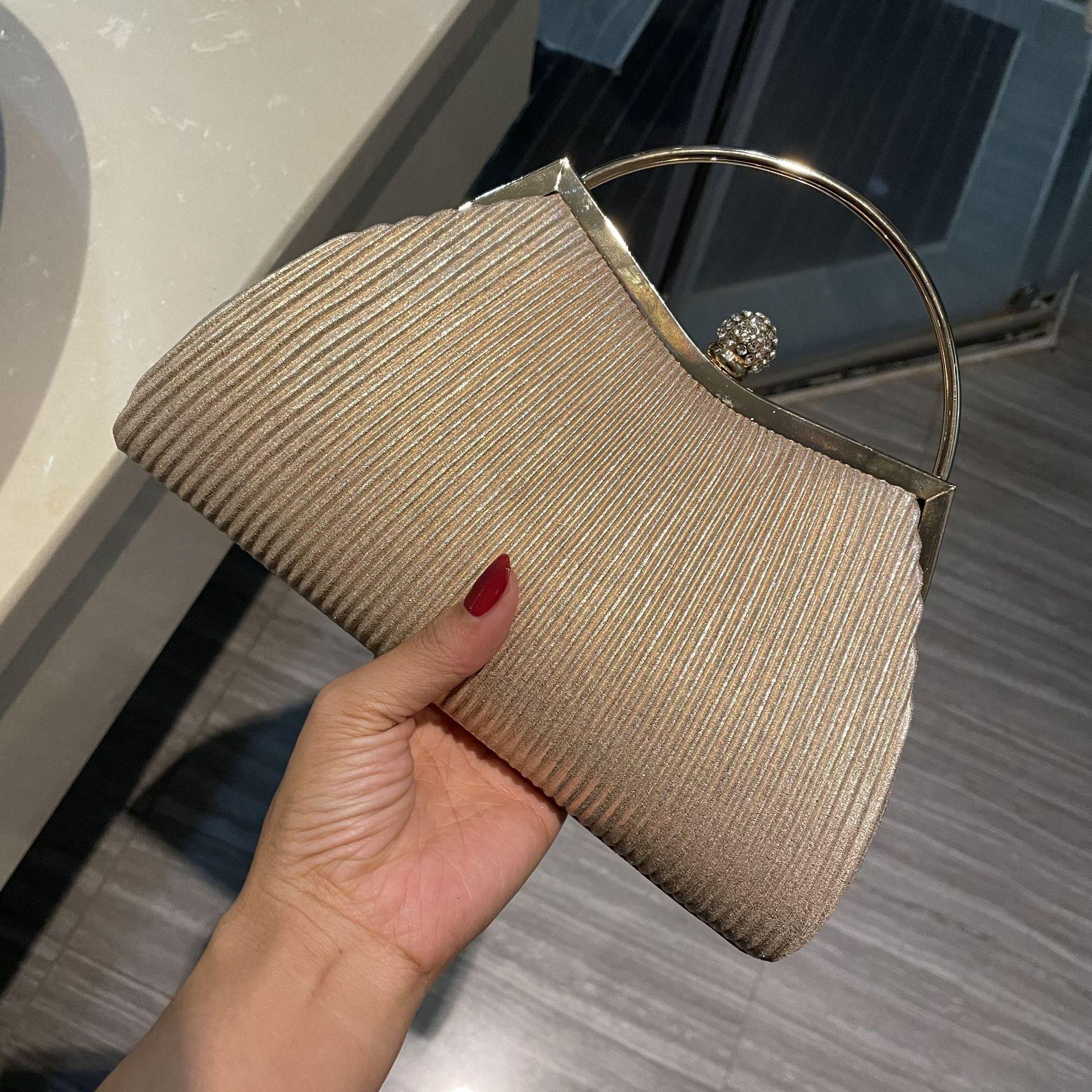 

Вечерний клатч с бриллиантом: Плиссированная сумочка для банкетов, ципао и мероприятий для знаменитостей