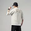 Summer Hooded T-Shirts Men Solid Short Sleeve Loose Streetwear Tees Male Vintage Casual Sports Tshirt Hooded Neck Tops Plus Size