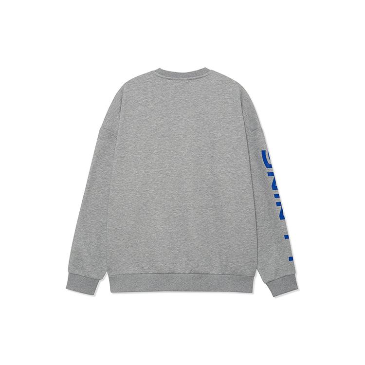 Li Ning Training Series Sweatshirts Unisex Gray Crew Neck Thickened Regular AWDRF44-5