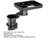 Car Cup Holder Tray Expander 3 In 1 Detachable Food Table Tray with Solid Base 360 Degree Rotate Anti-slip Auto Drink Holder