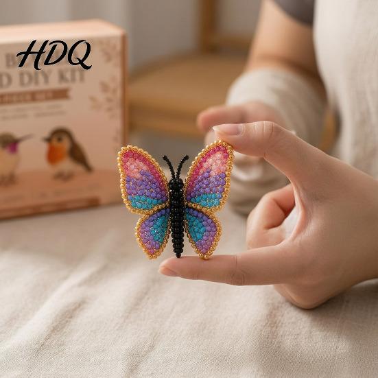 3D Beaded Animal DIY Kit Tiny Kit Beading with Instructions Handmade Colorful Bead Jewelry Cute Craft Set for Adults Beginners Teens Creative Arts