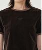 COVERNAT WOMAN Velour Short Sleeve Tee Chocolate