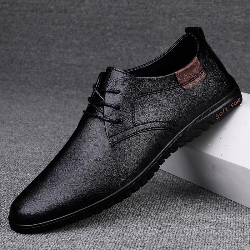 Fashion British Style Leather Oxford Shoes for Men Casual Luxury Shoes Outdoor Comfy Business Formal Antiskid Driving Shoes Mocassins
